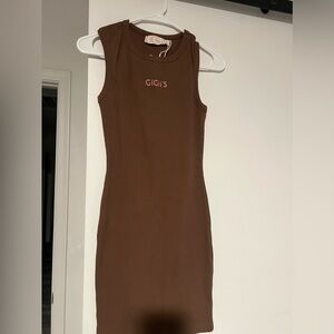 Gigiis Soho Mini Dress Brown
